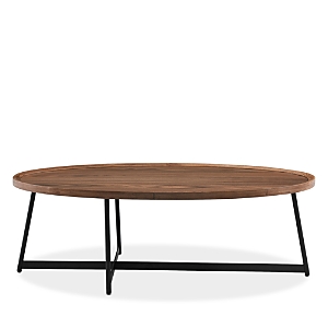 Euro Style Niklaus Oval Coffee Table In Walnut