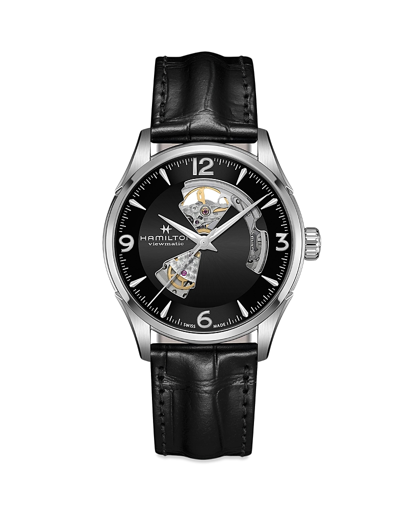 Hamilton Jazzmaster Open Heart Auto In Black