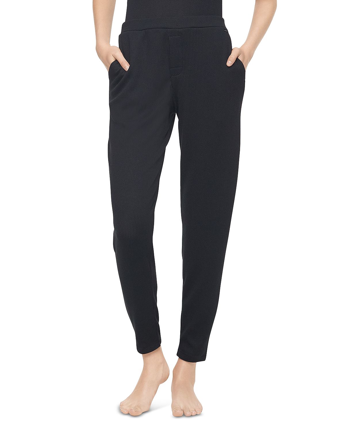 Photo 1 of SIZE XS CALVIN KLEIN SLEEPWEAR RIB KNIT JOGGER PANTS BLACK