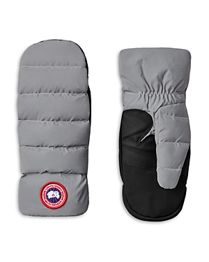Shop Canada Goose Reflective Down Mitts In Gray