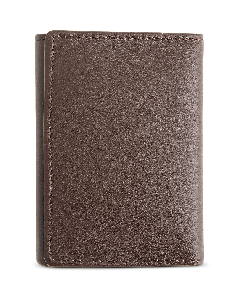 Royce New York Trifold Leather Wallet In Brown