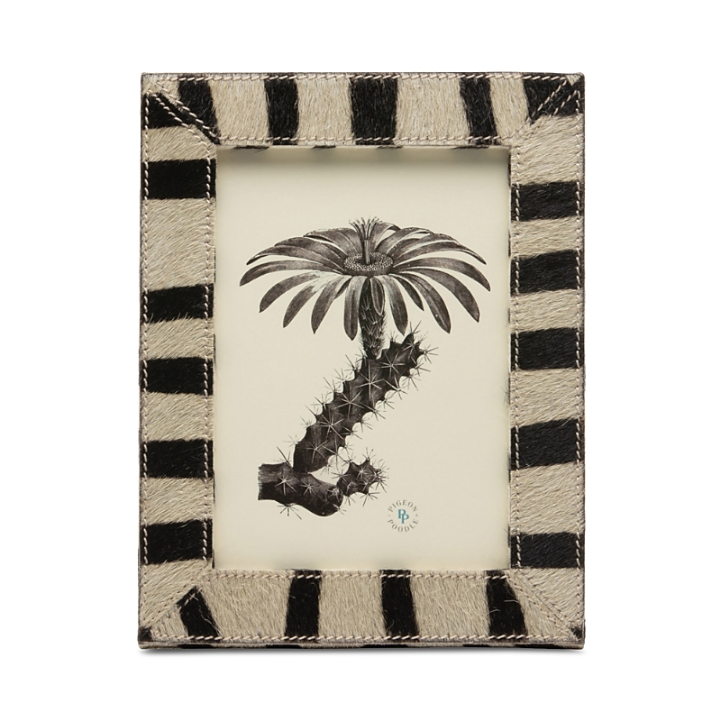 Pigeon & Poodle Hana Zebra Print Frame, 5 X 7 In Black/white