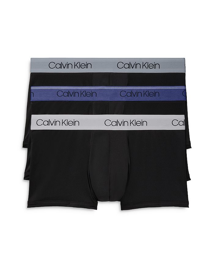 CALVIN KLEIN MICROFIBER STRETCH WICKING LOW RISE TRUNKS, PACK OF 3,NB2569