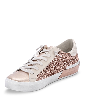 Dolce Vita Zina Lace-up Sneakers Women's Shoes In Rose Gold