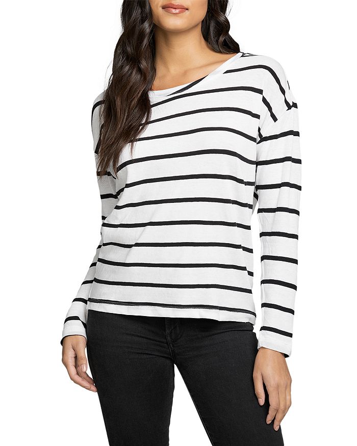 CHASER Cotton Striped Tee | Bloomingdale's