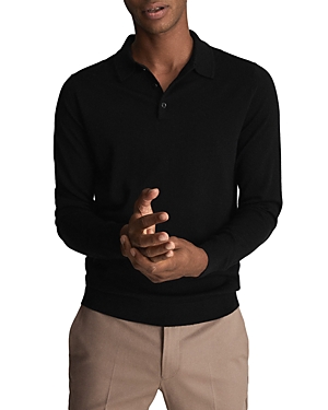 Reiss Blackhall Funnel Neck Half Zip Sweater In Black