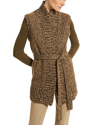 Michael Kors Collection Hand Knit Cashmere Belted Vest | Bloomingdale's