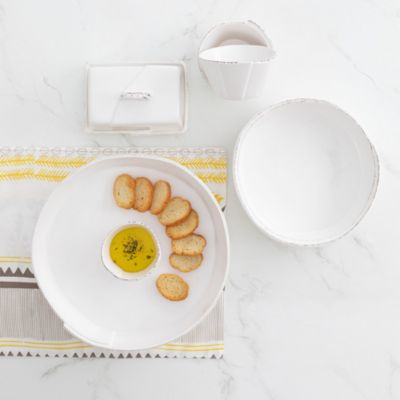 Lastra White Butter Dish