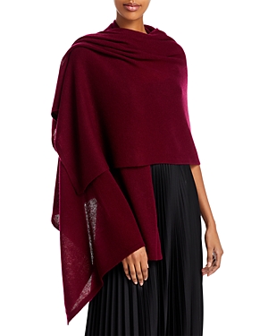 C By Bloomingdale's Cashmere C By Bloomingdale's Oversized Cashmere Wrap - 100% Exclusive In Heather Burgundy