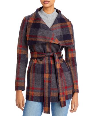 tartan wrap coat