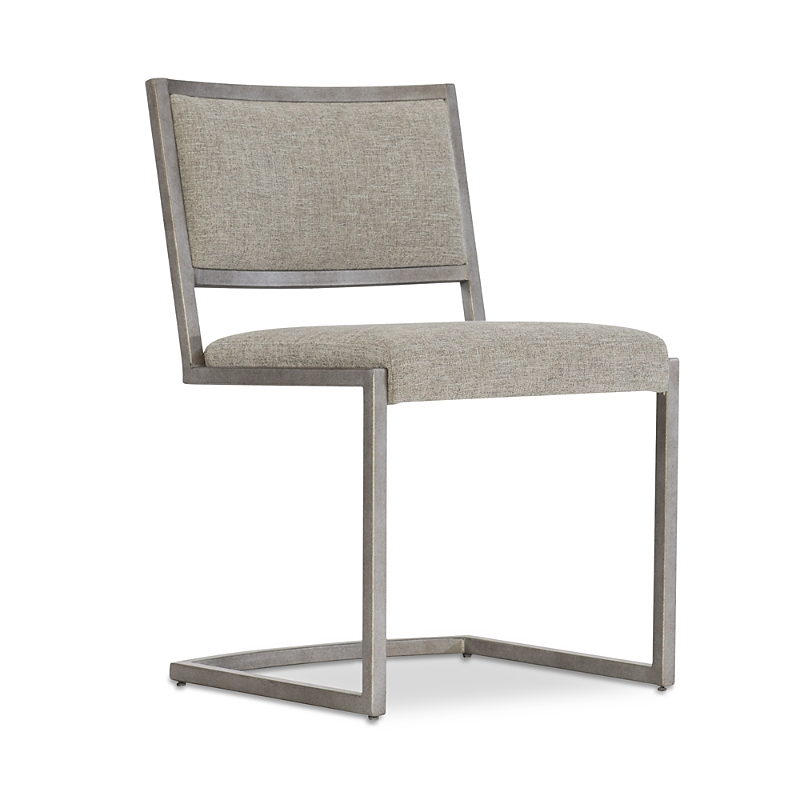 Bernhardt Highland Park Ames Side Chair In Glazed Silver