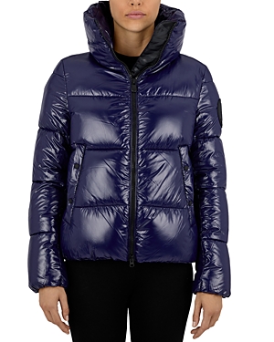 Save The Duck Isla Quilted Puffer Jacket In Evening Blue
