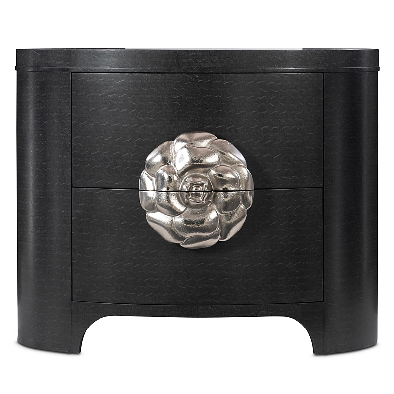 Bernhardt Silhouette 2 Drawer Rounded Rose Nightstand