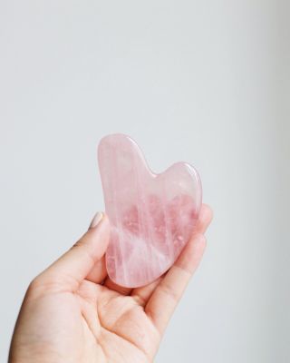 The Rose Quartz Gua Sha Facial Lifting Tool