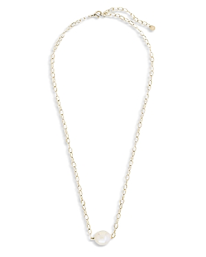 Shop Sterling Forever Imitation Pearl Pendant Necklace, 17 In Gold