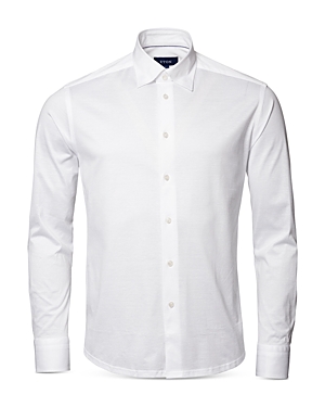 Shop Eton Contemporary Fit Jersey Shirt In White