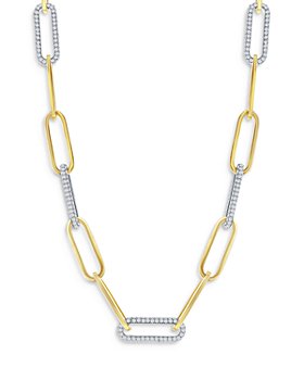 Bloomingdale's - Diamond Paperclip Necklace in 14K Yellow Gold, 4.0 ct. t.w. - 100% Exclusive
