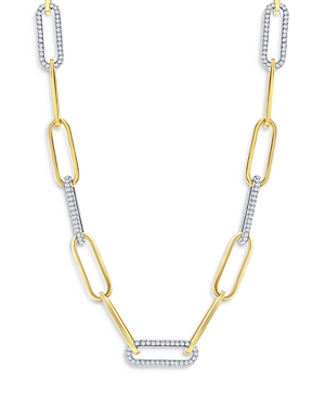 Shop Bloomingdale's Diamond Paperclip Necklace In 14k Yellow Gold, 4.0 Ct. T.w. - 100% Exclusive