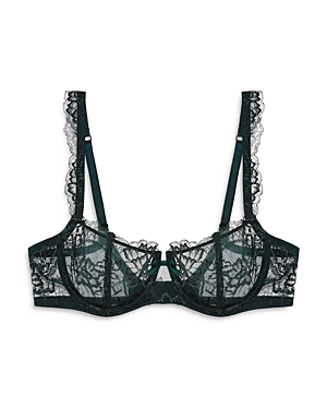 Shop Journelle Isabel Balconette Bra In Emerald