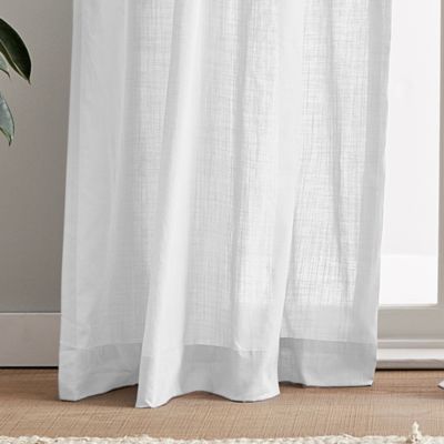 Cotton Sheer 95" x 50" Tie Tab Window Panel, Pair