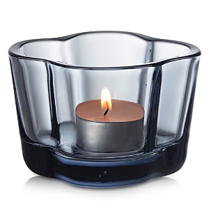 Iittala Aalto Recycled Glass Tealight Candle Holder In Recycled Blue