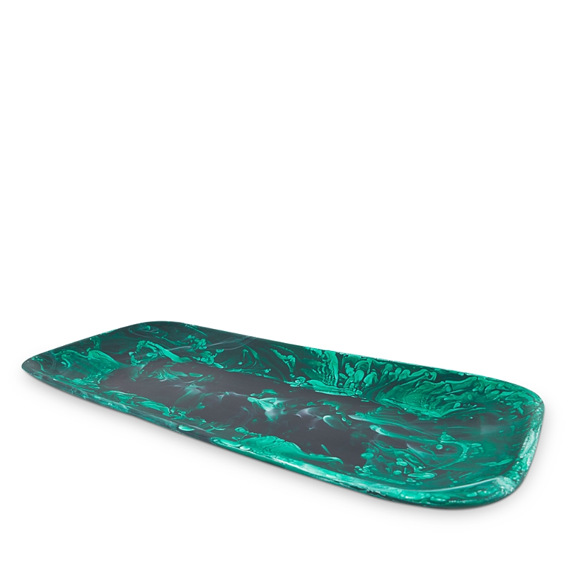 Nashi Classical Rectangular Platter In Yellow Swirl