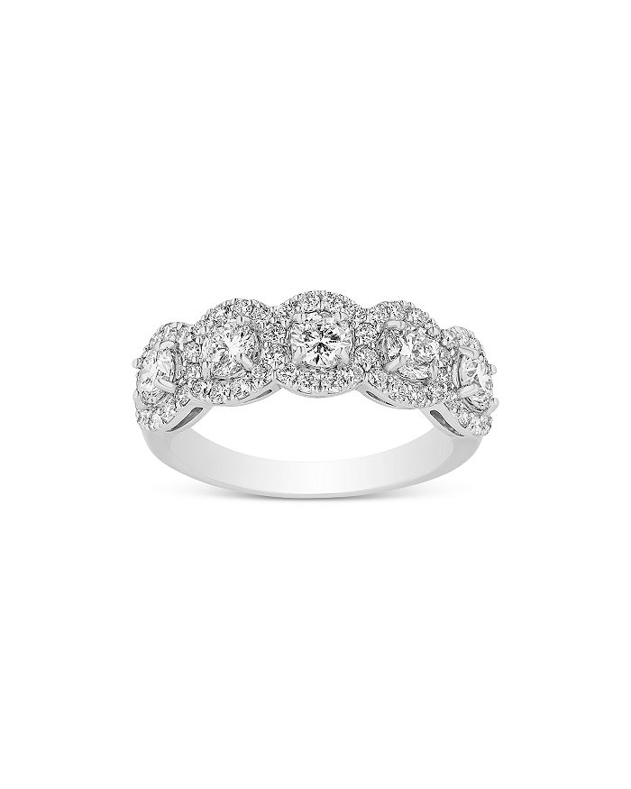 Bloomingdale's - Certified Diamond Halo Band in 18K White Gold, 1.50 ct. t.w. - 100% Exclusive