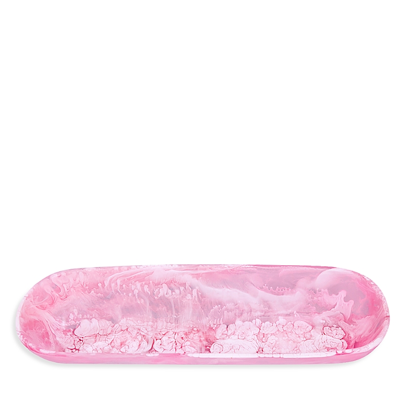 Nashi Classical Rectangular Platter In Pink Swirl