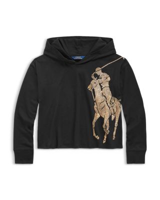 big pony cotton hooded tee