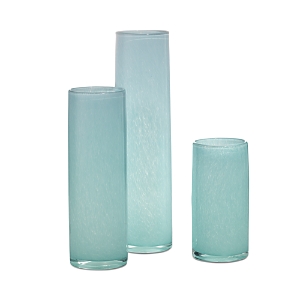 Jamie Young Gwendolyn Hand Blown Vases, Set Of 3 In Blue