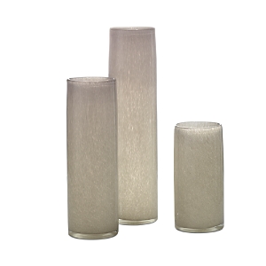 Jamie Young Set Of 3 Gwendolyn Hand Blown Vases In Gray