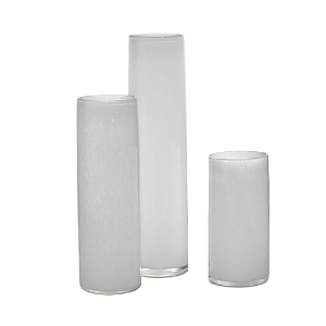 Jamie Young Gwendolyn Hand Blown Vases, Set Of 3 In White