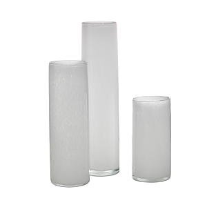 Jamie Young Set Of 3 Gwendolyn Hand Blown Vases In White