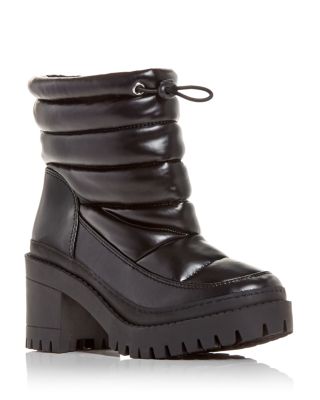 AQUA Women's Puff Quilted High Block 