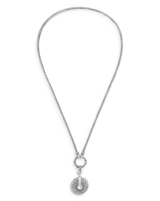Sterling Silver Classic Chain Disc Amulet Pendant Necklace, 18"
