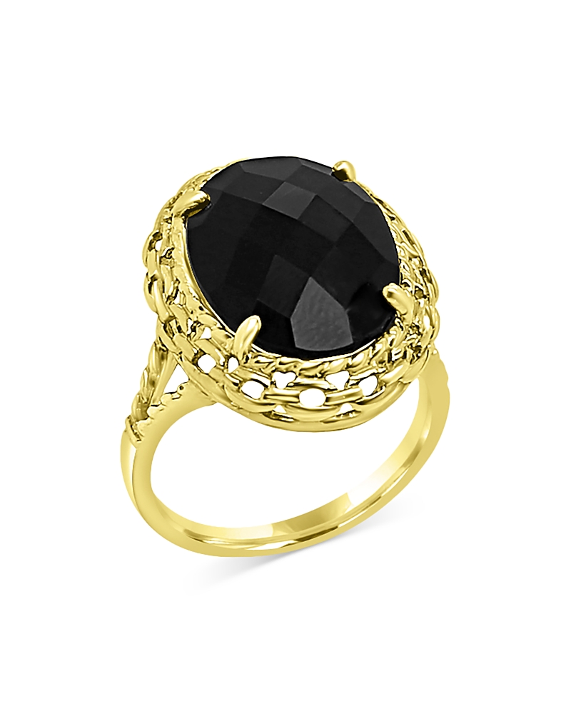 Bloomingdale's Fine Collection Onyx Oval Statement Ring in 14K Yellow Gold