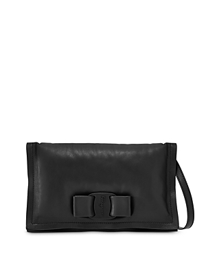 Leather Clutch In Nero