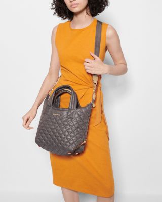 Small Quilted Nylon Sutton Deluxe Top Handle Bag 