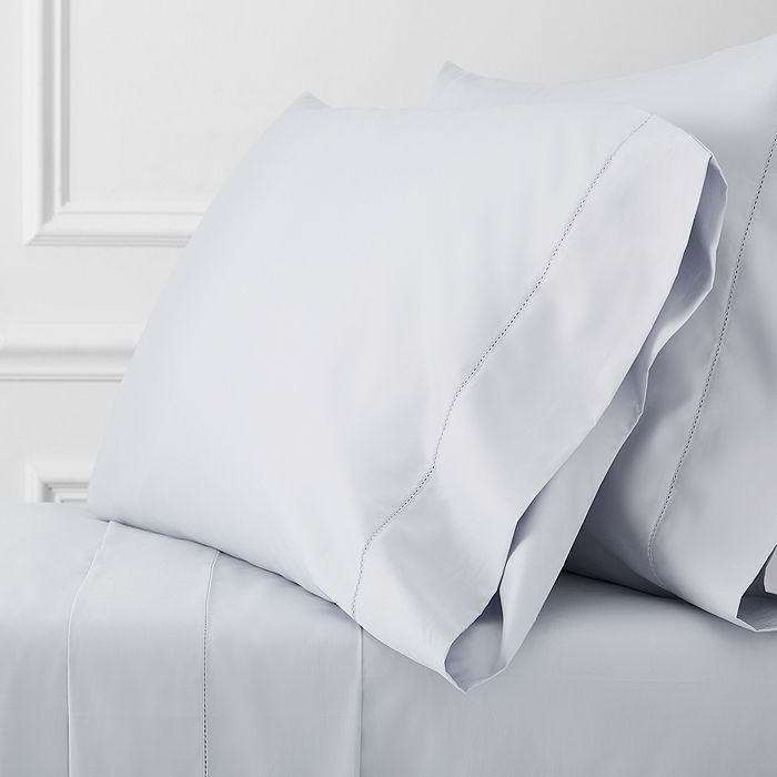 Shop Hudson Park Collection 680tc Fitted Sateen Sheet, Full - 100% Exclusive In Cloud