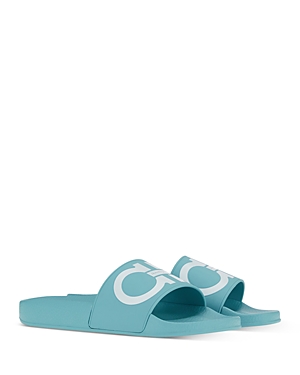 Ferragamo Woman Sandals Turquoise Size 11 Textile Fibers In Fascia Turquoise