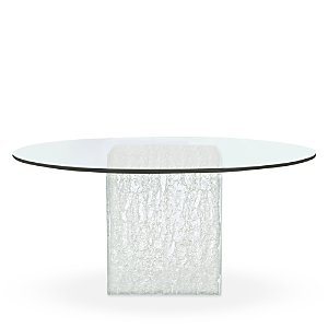 Bernhardt Arctic 54 Round Dining Table In Silver