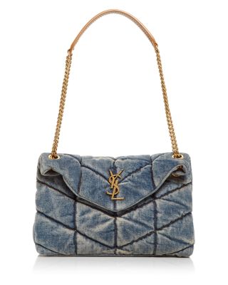 medium loulou quilted denim shoulder bag