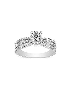 Bloomingdale's - Certified Round Cut Diamond Engagement Ring in 18K White Gold, 1.50 ct. t.w. - 100% Exclusive