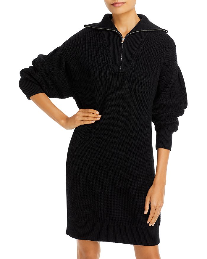 AQUA Quarter Zip Sweater Dress - 100% Exclusive | Bloomingdale's