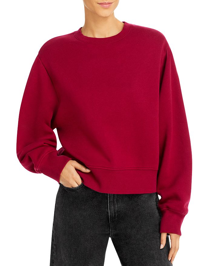 WSLY Padded Shoulder Crewneck Sweatshirt | Bloomingdale's