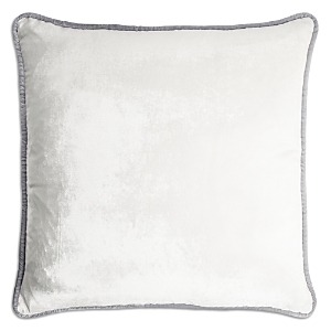 Kevin O'Brien Studio White Silk Velvet Decorative Pillow