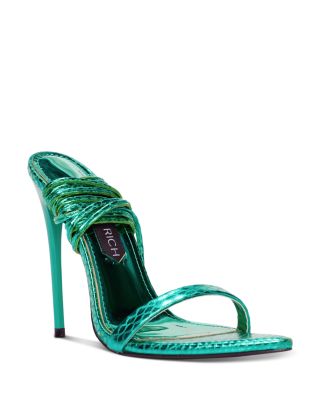 green designer heels