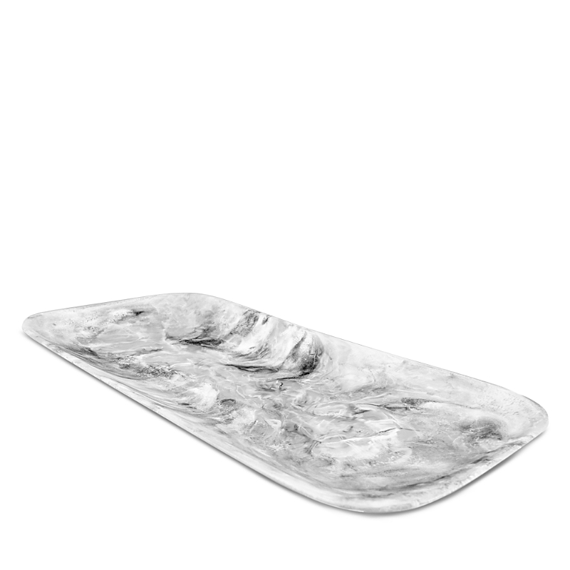 Nashi Classical Rectangular Platter In Black Swirl