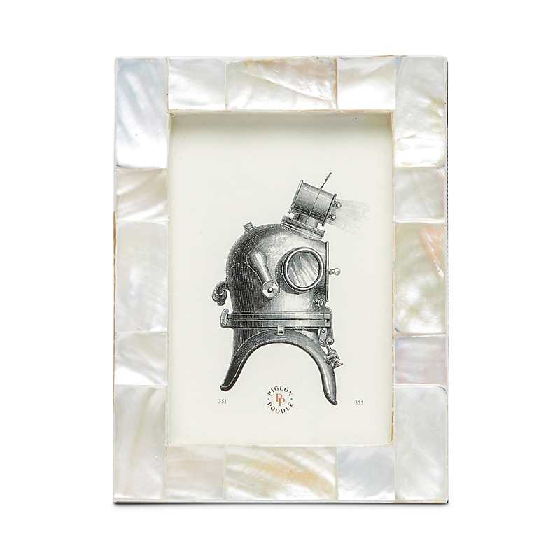 Pigeon & Poodle Lesina Kabibe Shell Frame, 4 X 6 In Kabibe Shell
