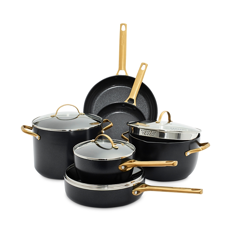Greenpan Reserve Hard Anodized Healthy Ceramic Nonstick 10pc Cookware Set In Black